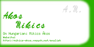 akos mikics business card